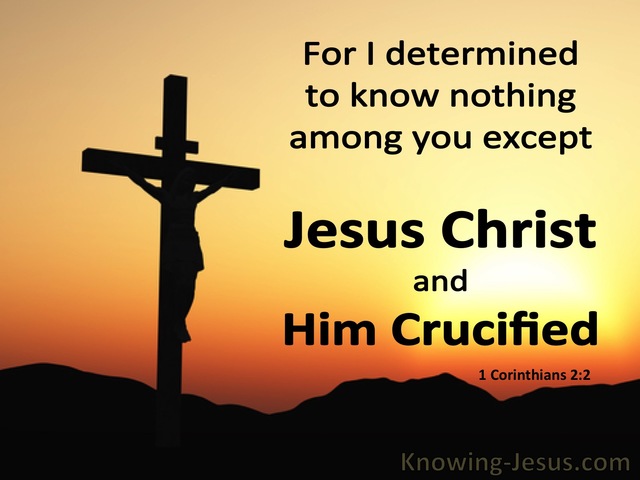 1 Corinthians 2:2 Jesus Christ And Him Crucified (black)